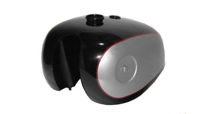 New BSA Goldstar A7 A10 Black Silver 4 Gal Petrol Fuel Tank + Taps + Cap