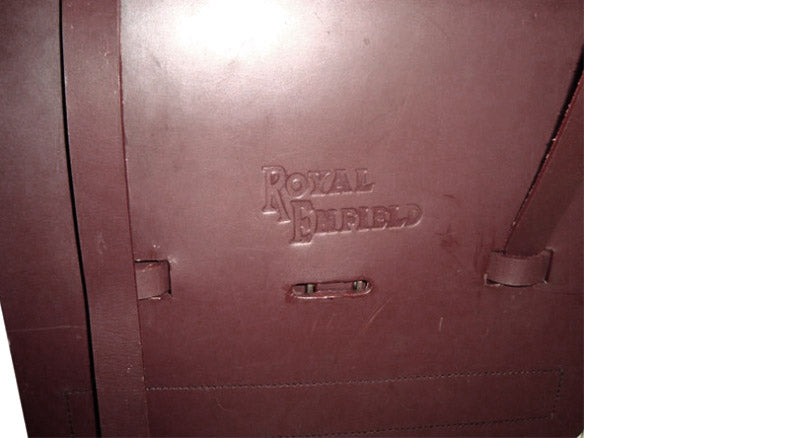 New Royal Enfield Pair Of Brown Leather Traveler Bag