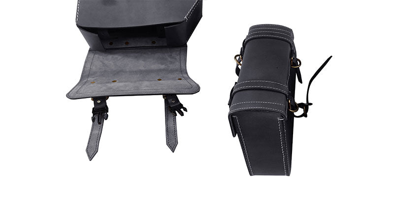 Royal Enfield GT and Interceptor 650cc Leather Dual Seat With Mounting with Pannier Bags