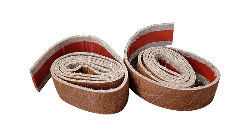 Royal Enfield GT and Interceptor 650 RH-LH Grip Leather Wrap Pair Tan Color