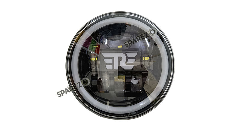 Royal Enfield Classic Reborn 350cc R Sign 7" LED Headlight With Black Rim 2022-2023