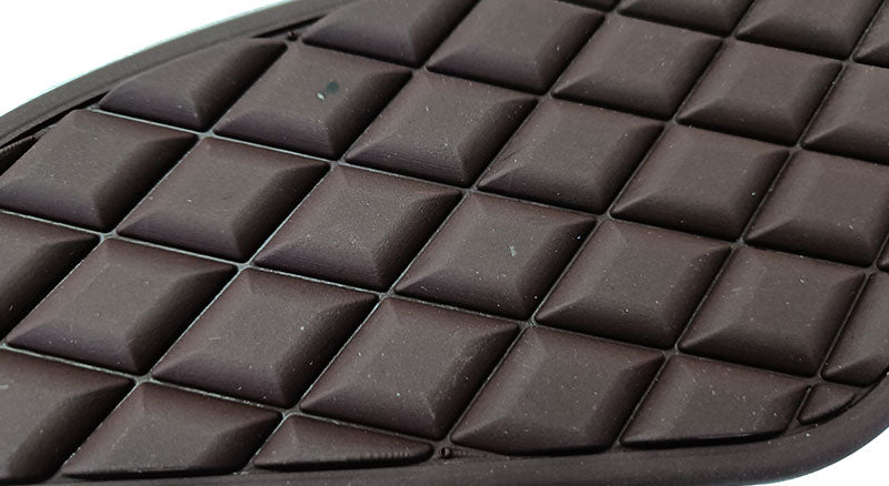 Royal Enfield Interceptor and GT 650 Tank Rubber Knee Pad Pair Brown