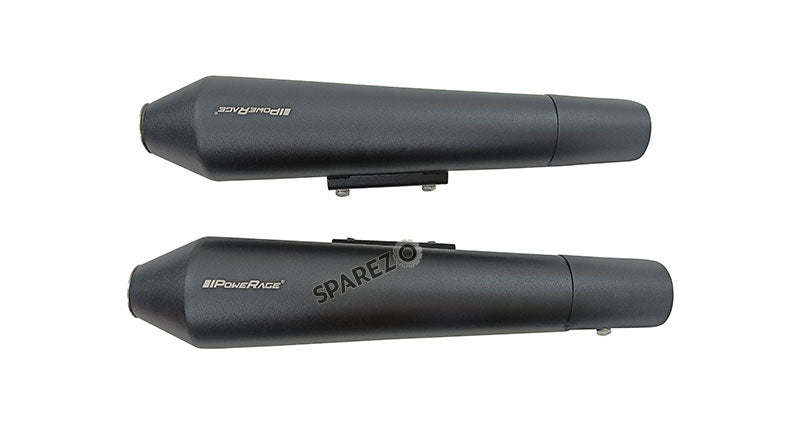 Royal Enfield GT and Interceptor 650 PoweRage Short Exhaust Silencer Black