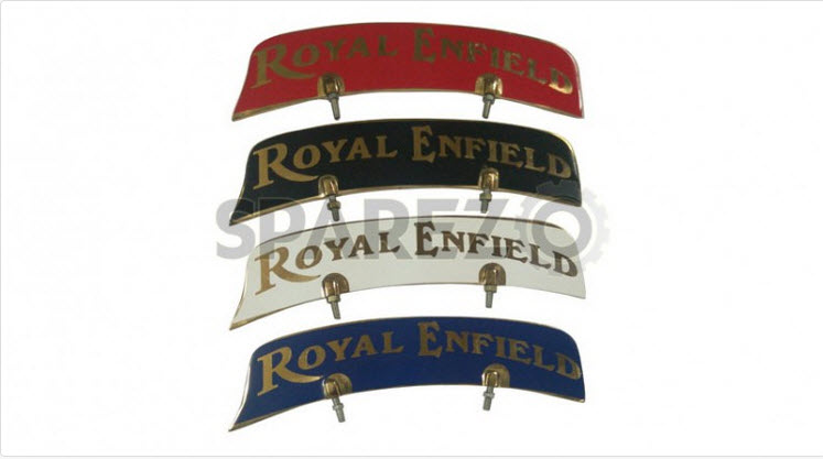 New Brass Royal Enfield Front Mudguard Number Plates - 4 pcs