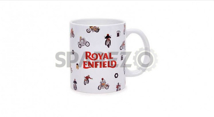 Genuine Royal Enfield Moto Aop Coffee Mug White