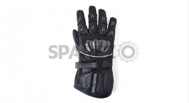 Genuine Royal Enfield Long Riding Gloves Black