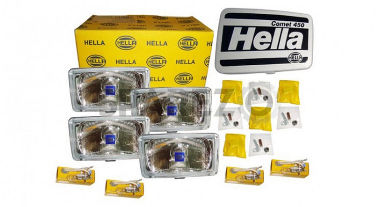 Pair Of Hella Comet 550 Spot Driving Lamps 