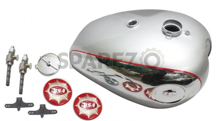 BSA Goldstar DBD32 DBD34 Gas Fuel Petrol Tank Chromed Painted Cap Taps And Badges