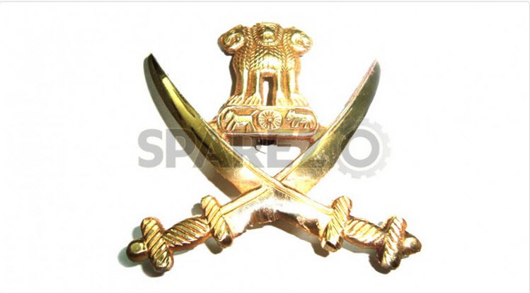 Royal Enfield Army Brass Decal Ashoka Emblem With Sword
