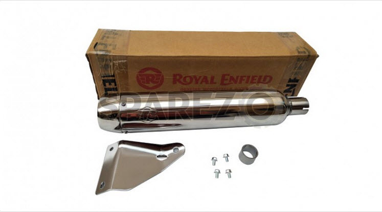 Royal Enfield Classic 350cc 500cc Silencer Silver Tapered End Cap