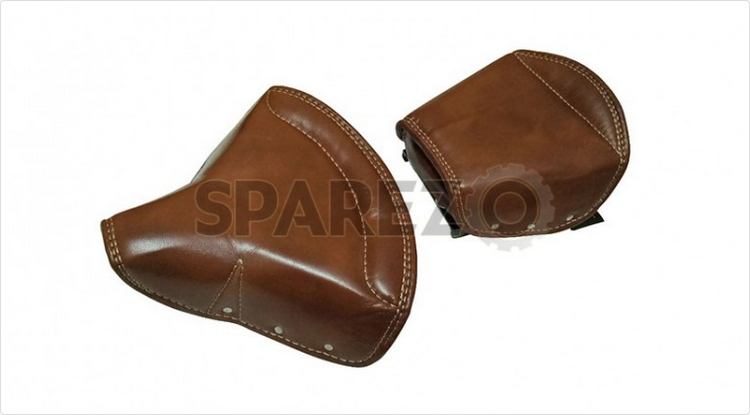 Royal Enfield Classic 350 500 Genuine Leather Front and Rear Seat Antique Brown