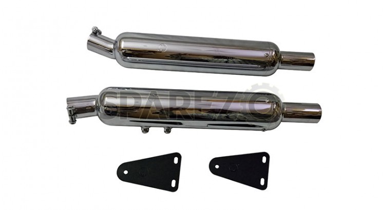 Royal Enfield GT Continental 650cc AEW Exhaust Silencer Pair 