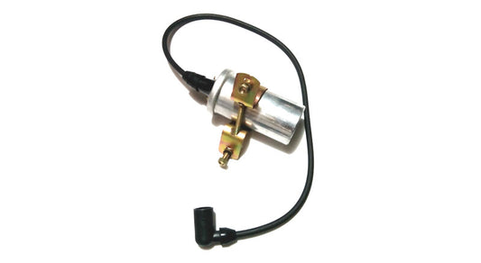 New Royal Enfield Bullet 6V Ignition Coil Lucas with Wire, Clip & Nut Bolt