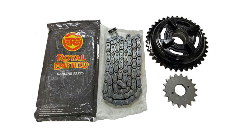 New Royal Enfield Complete Chain Sprocket Assembly For Classic 500cc Model #597462