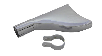 Vintage Universal Royal Enfield Exhaust Silencer Fish Tail end 350cc Cap