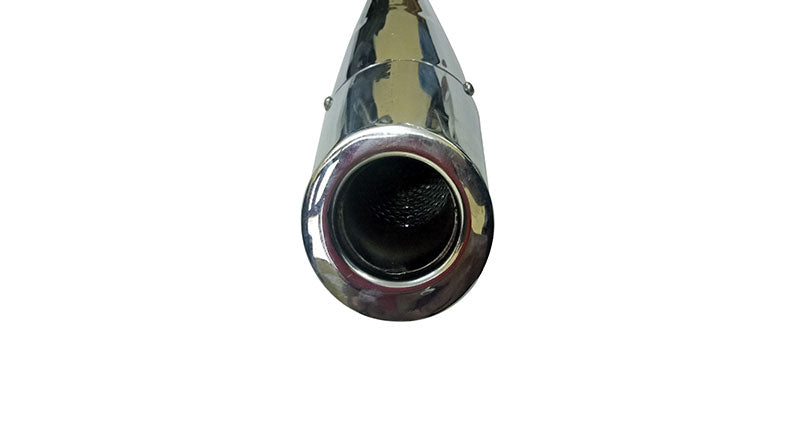 AEW Dolphine Chromed Exhaust Silencer For Royal Enfield