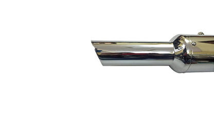 AEW Short Bottle Chromed Exhaust Silencer For Royal Enfield