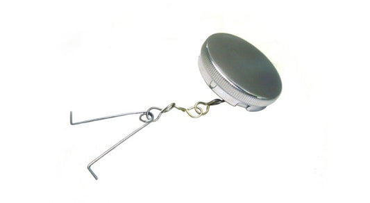 Vintage Petrol Tank Filler Cap With Chain 2.5" Dia