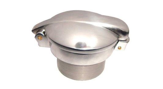 2-1/2" Monza Alloy Petrol Tank Fuel Flip Cap With Filler Neck Cafe Racer AJS BSA