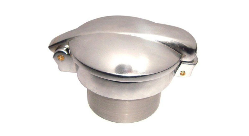 2-1/2" Monza Alloy Petrol Tank Fuel Flip Cap With Filler Neck Cafe Racer AJS BSA