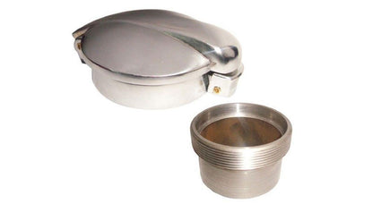 2-1/2" Monza Alloy Petrol Tank Fuel Flip Cap With Filler Neck Cafe Racer AJS BSA