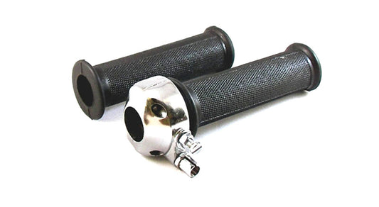 Chrome British Twist Grip Norton Triumph BSA Enfield Universal 7/8" Bars