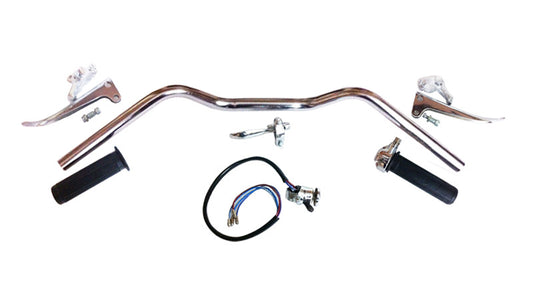 BSA Triumph Enfield Early Model 7/8 Handlebar Grip Lever Horn Assembly Chromed