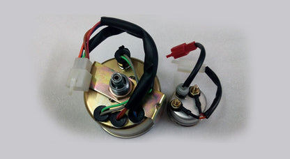 Enfield White Face Speedometer 0-160 KMPH and Ammeter