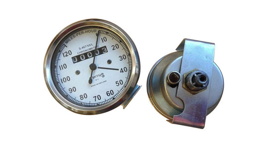 Royal Enfield Smiths Speedo Meter 0-120 MPH With White Face
