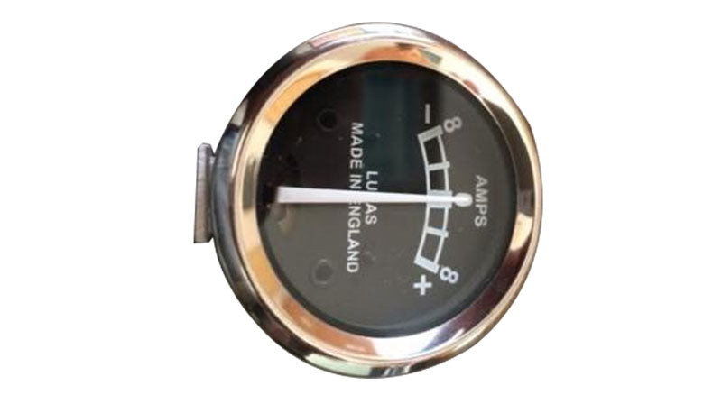 Lucas Inscribe Black Faced AMP Ammeter 8-0-8 1 3/4" BSA Triumph Norton Matchless