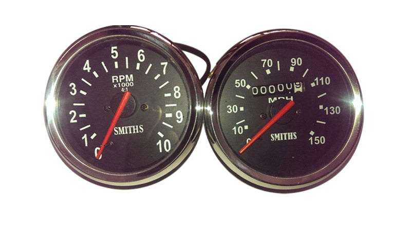 Smith Replica RPM Tachometer Speedo 0-150 MPH Vintage Bike BSA Triumph Norton