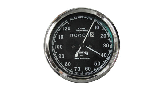 Vintage Smiths Black Speedometer BSA Enfield Norton 0-120 MPH