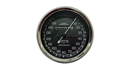 Smiths Replica Speedo Meter Speedometer 0-150 MPH Black for BSA, Vincent, Ariel