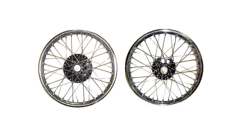 Royal Enfield Complete Front And Rear Half Width Wheel Assembly