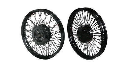 Royal Enfield 80 Spokes Front Rear Disc Brake Black Steel Wheel Rim WM2-19"