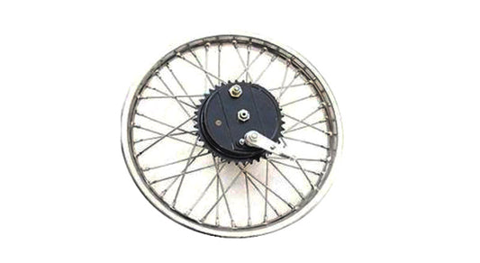 Vintage 19" Rear Wheel Rim Complete With Spoke Half Width Hub BSA Norton Enfield