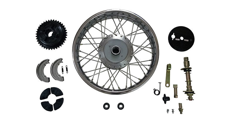 Royal Enfield Complete Front & Rear Wheel + Front Wheel Disc Brake Kit Assembly