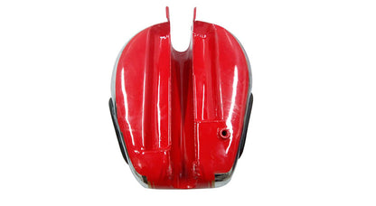 Royal Enfield Chrome Red Petrol Tank With Grill and Knee Pad