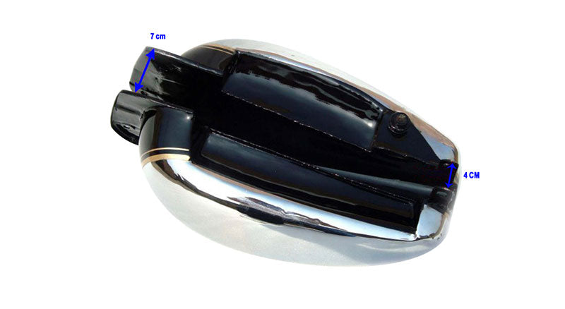 Royal Enfield Bullet Custom Deluxe Petrol Tank Chromed Black