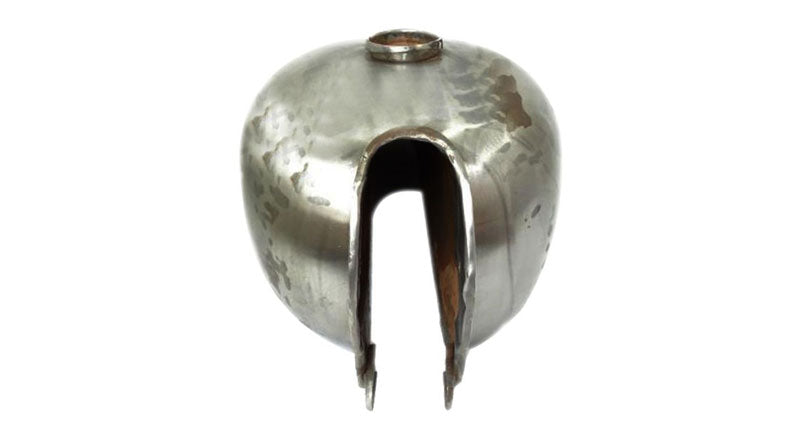 Royal Enfield Interceptor Raw Steel Petrol Tank Reproduction