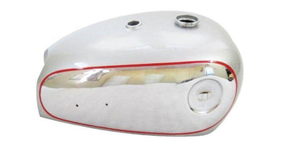 BSA A7 A10 Silver Painted Chrome Petrol Tank