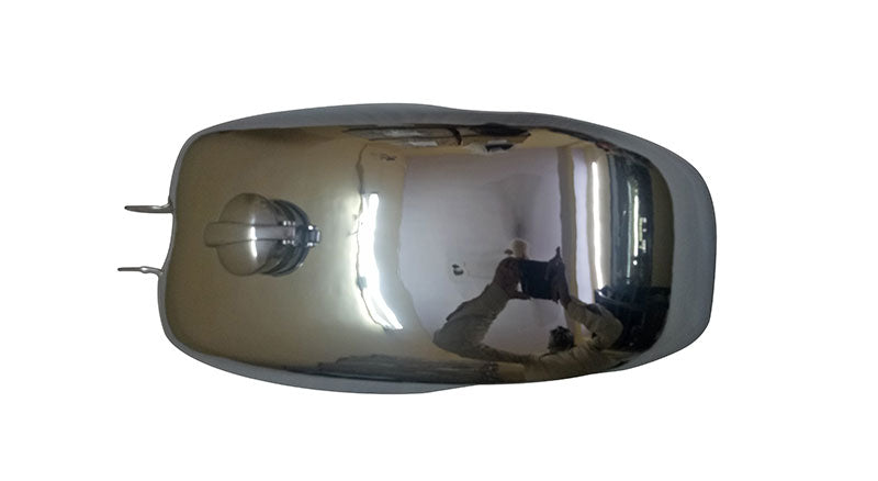 Royal Enfield Cafe Racer Clubman Continental GT Gas Fuel Petrol Tank Chrome