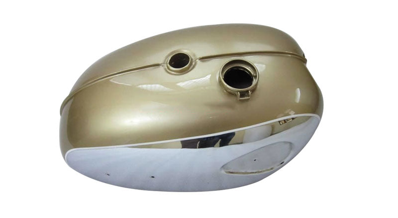 BSA A65 Lightning Thunderbolt Golden Painted Chrome Gas Fuel Petrol Tank