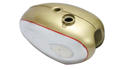 BSA A65 Lightning Thunderbolt Golden Painted Chrome Gas Fuel Petrol Tank