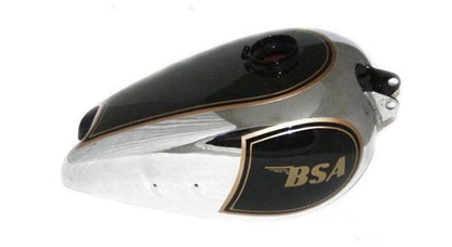 New Chrome Plated Black Paint Petrol Gas Tank For BSA M20 1930's Civilian Model