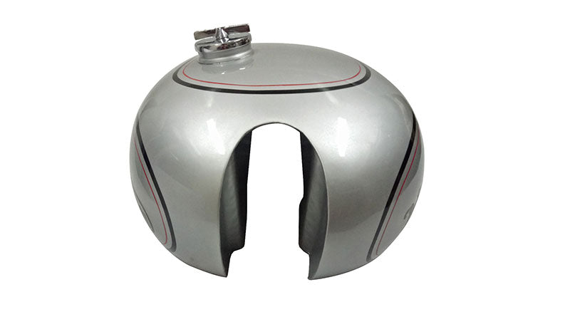 New Norton ES2 Silver Painted Petrol Tank With 2 Side Holes For Knee Pads + Cap