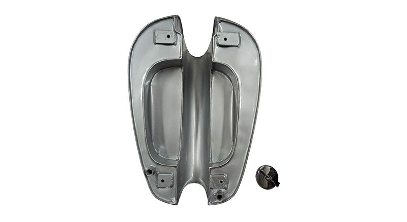 New Norton ES2 Silver Painted Petrol Tank With 2 Side Holes For Knee Pads + Cap