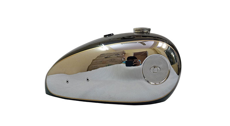 New BSA A7 A10 Black Painted Chrome Gas Fuel Petrol Tank
