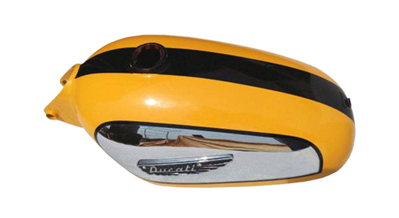 New Ducati Scrambler 350cc Chrome and Painted Fuel Tank With Badges + Cap + Tap