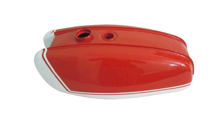 New BSA A65 Thunderbolt Lightning Orange and White Painted Gas Petrol Tank 1970